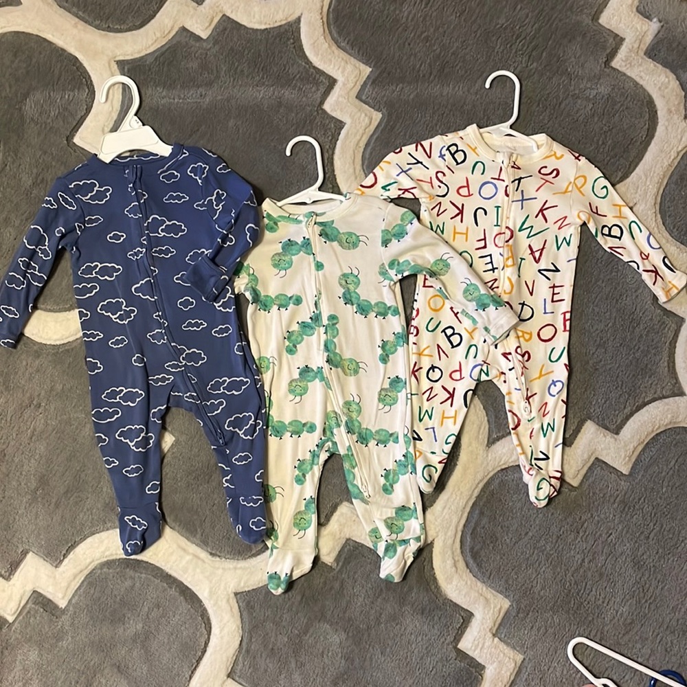 3 pack sleepers , size 3-6 month